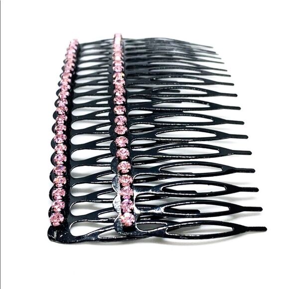 Pink Rhinestone Hair Accessories set of two main image 6